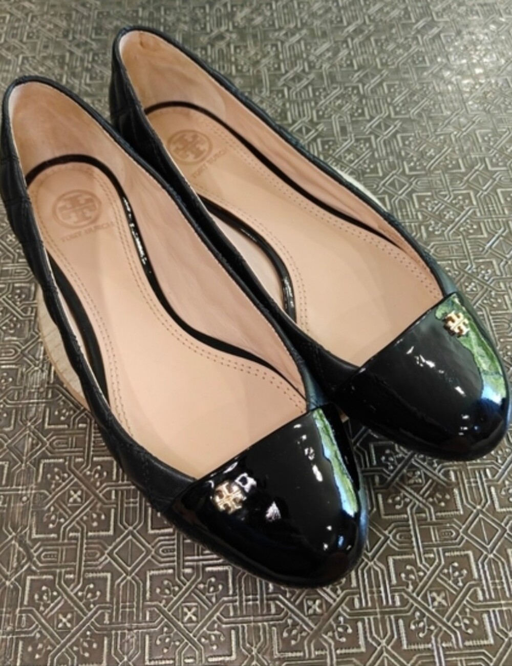 Tory Burch Leila Quilted Leather Loafer Flats Black  Size 8.5 Excellent Condi - Picture 4 of 12